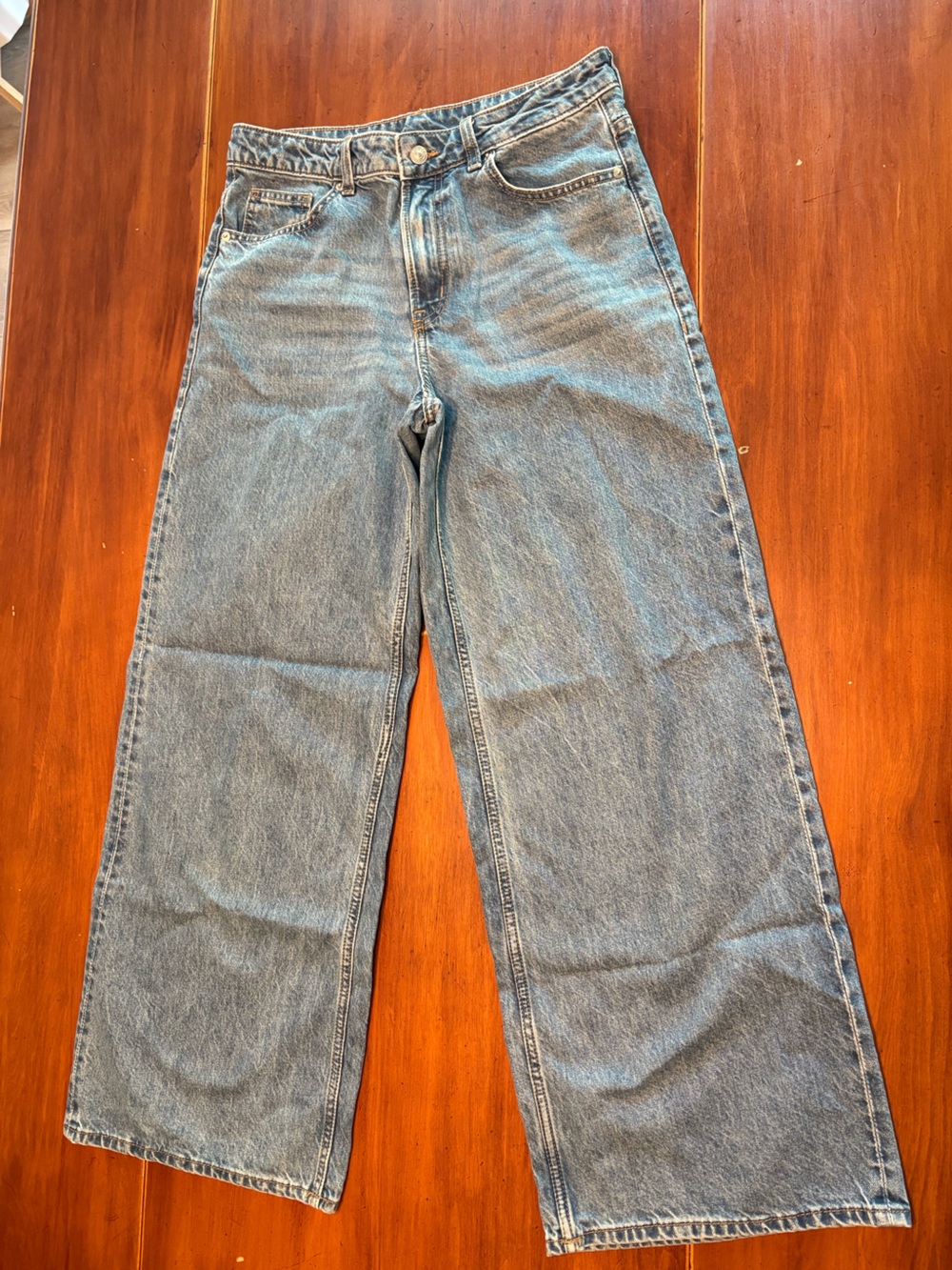 GAP Women's High Rise Wide Leg Light Blue Denim Jeans